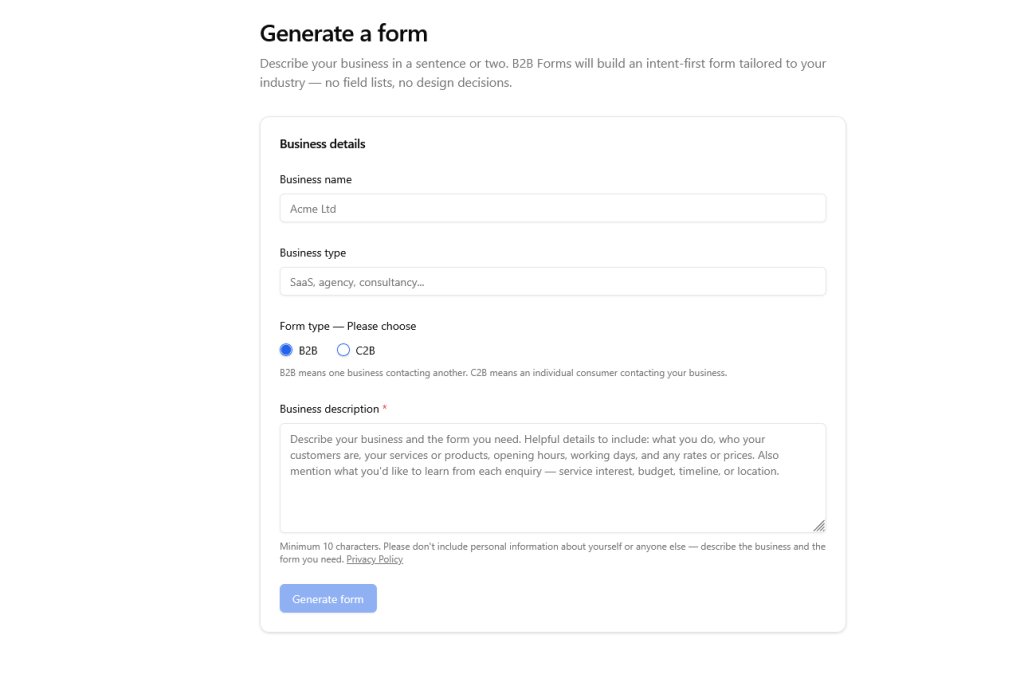 form_generation